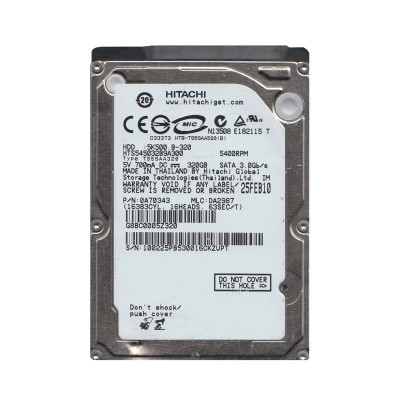 0A70343 - Hitachi 320GB 5400RPM SATA 8MB 2.5" HDD