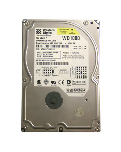 WD1000BB-00CAA0 - WD 100GB 7200RPM EIDE 3.5" HDD