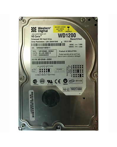 Western Digital Caviar 120GB EIDE Hard Drive for CE 3.5-Inch - WD1200AB-00CBA1