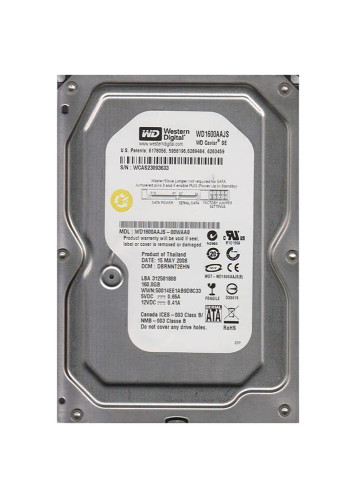 WD1600AAJS-00WAA0 - Western Digital 160GB 7200RPM SATA 3Gb/s 3.5" HDD
