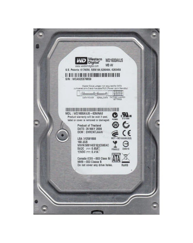 WD WD1600AVJS-63WNA0 AV 160GB 7200RPM SATA 3Gb/s 3.5-Inch HDD