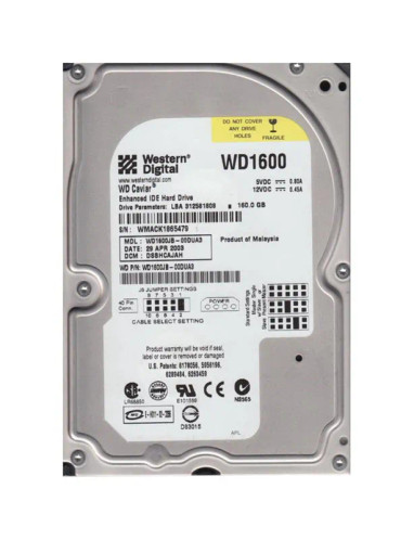 WD1600JB-00DUA3 - Western Digital 160GB 7200RPM ATA-100 8MB 3.5" HDD