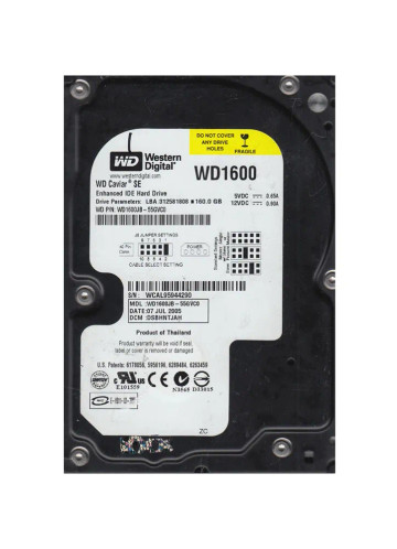 WD1600JB-55GVC0 - Western Digital 160GB 7200RPM ATA-100 8MB 3.5" HDD