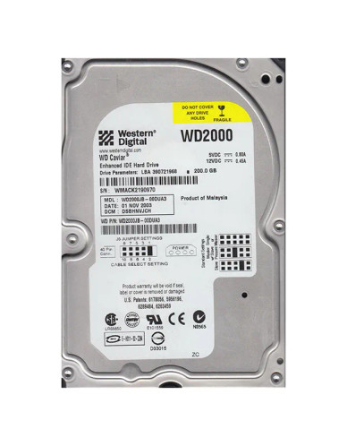 WD2000JB-00DUA3 - Western Digital 200GB 7200RPM EIDE 8MB 3.5" HDD