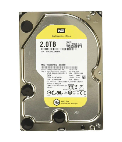 WD2004FBYZ-01YCBB0 - Western Digital 2TB 7200RPM SATA 6Gb/s 128MB 3.5" HDD