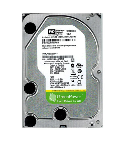 WD20EURX-63T0FY0 - Western Digital 2TB 5400RPM SATA 6Gb/s 3.5" HDD
