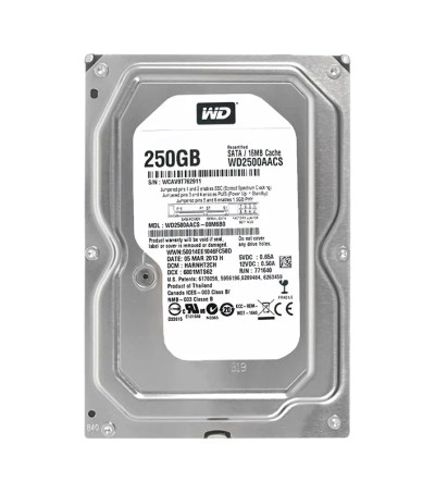 Western Digital 250GB 7200RPM SATA 3Gb/s Hard Drive for CE 3.5-Inch - Compatible with ProLiant DL360p Gen8 Servers