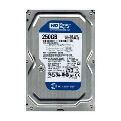 Western Digital Caviar Blue 250GB SATA Hard Drive - 7200RPM - 3.5-Inch - Compatible with Servers