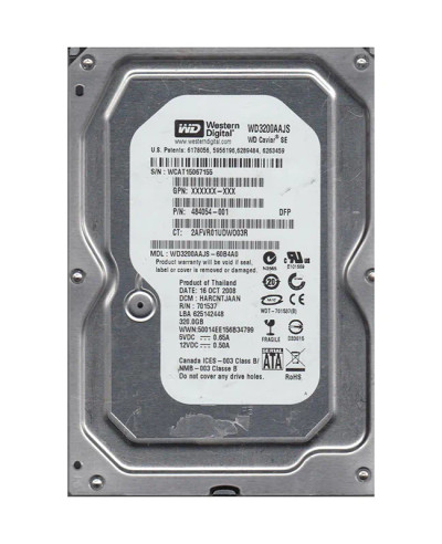 WD3200AAJS-60B4A0 - Western Digital 320GB 7200RPM SATA 3Gb/s 3.5" HDD