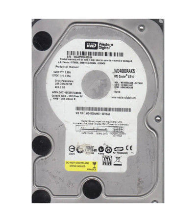WD4000AAKS-00TMA0 - Western Digital 400GB 7200RPM SATA 3Gb/s 16MB 3.5" HDD