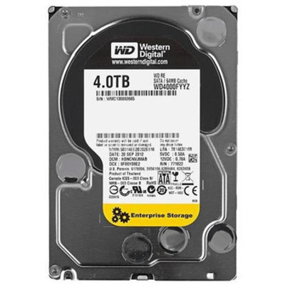 WD4000FYYZ-01U4B2 - Western Digital RE 4TB 7200RPM SATA 6Gb/s 64MB Cache 512n RoHS 3.5-Inch Hard Drive