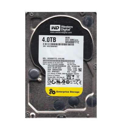 WD4000FYYZ-01UL1B0 - Western Digital 4TB 7200RPM SATA 3.5-Inch HDD