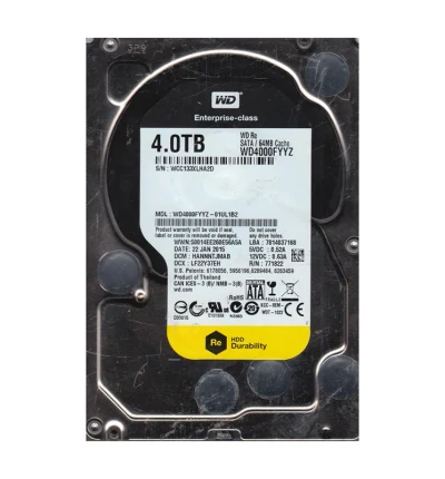 WD4000FYYZ-01UL1B2 - Western Digital 4TB 7200RPM SATA 3.5-Inch HDD