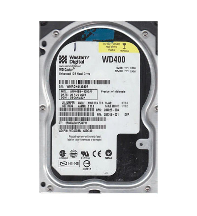 WD400-60DGA0 - Western Digital 40GB 7200RPM ATA-100 2MB 3.5" HDD