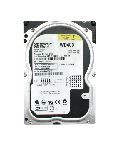 WD400BB-00GFA0 - WESTERN DIGITAL 40GB 7200RPM EIDE 3.5" HDD
