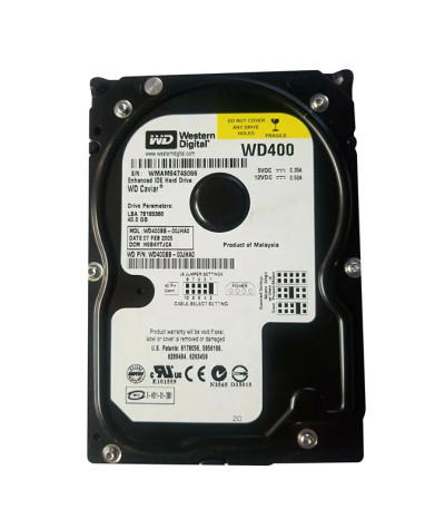 WD400BB-00JHA0 - Western Digital 40GB 7200RPM EIDE 3.5" HDD