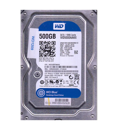 WD5000AAKX-07U6AA0 - Western Digital 500GB 7200RPM SATA 6Gb/s 16MB 3.5" HDD