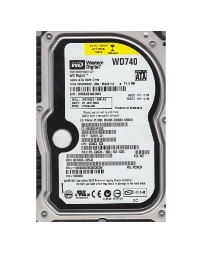WD740GD-50FLA2 - Western Digital 74GB 10000RPM SATA 8MB 3.5" HDD