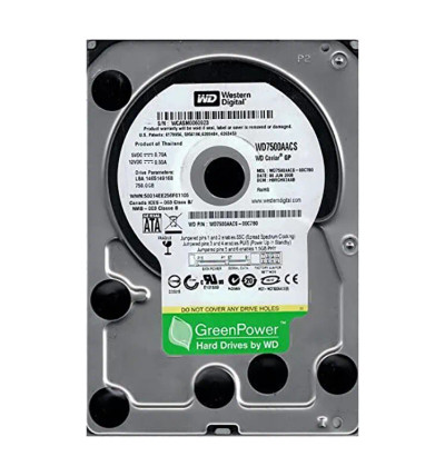 Western Digital Caviar Green 750GB SATA Hard Drive for RoHS 3.5-Inch Servers
