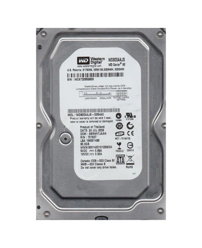 WD800AAJS-00B4A0 - Western Digital 80GB 7200RPM SATA 3.5" HDD