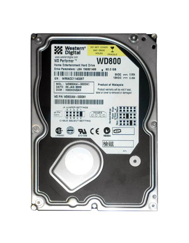 WD800AW - Western Digital 80GB 5400RPM IDE 2MB 3.5" HDD