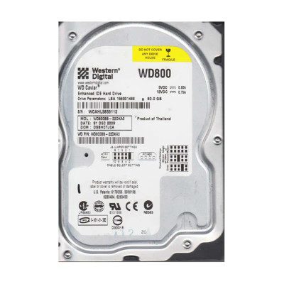 WD800BB-22DKA0 - Western Digital 80GB 7200RPM 2MB 3.5" EIDE HDD