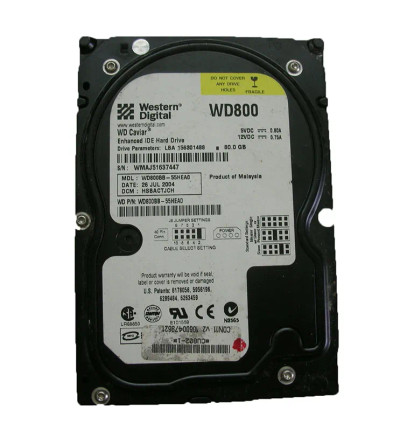 WD800BB-55HEA0 - Western Digital 80GB 7200RPM EIDE 2MB 3.5" HDD