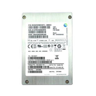 NetApp 200GB Enterprise MLC SAS 6Gb/s SSD for Servers - X446A-R6