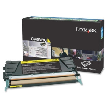 C746A1YG - Lexmark Yellow Toner Cartridge