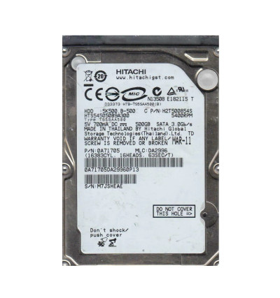 Hitachi 500GB 5400RPM SATA 2.5 Hard Drive for ProLiant DL360p Gen8 Servers