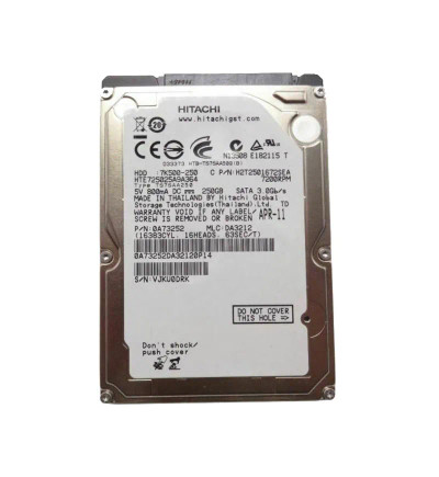 0A73252 - Hitachi 250GB 7200RPM SATA 3Gb/s 2.5" HDD