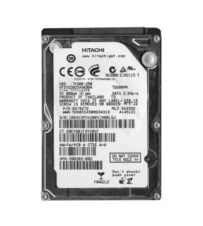 0A78272 - Hitachi 250GB 7200RPM 2.5" SATA 16MB HDD