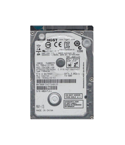 0A78601 - HGST 160GB 5400RPM SATA 8MB 2.5" HDD