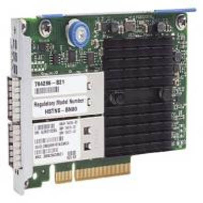 HP InfiniBand QDR/Ethernet 10GB 2-Port Adapter 544+flr-QSFP, compatible with servers, mounted in a server rack