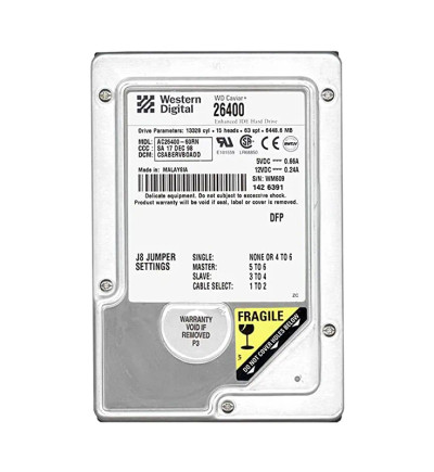 AC26400 - Western Digital 6.4GB 5400RPM EIDE 3.5" HDD