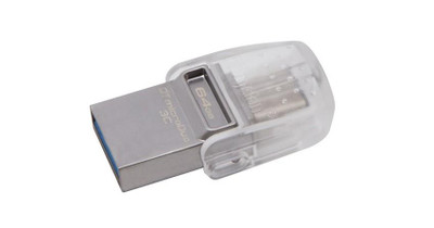 Kingston 64GB Data Traveler micro Duo USB 3.1 Type C Gen 1 Flash Drive - DTDUO3C/64GB - Dual USB-C and USB-A connectors