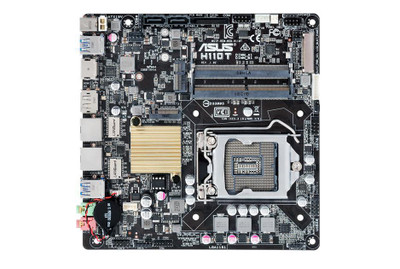 ASUS H110T/CSM Mini-ITX System Board Motherboard for LGA1151 Intel CPUs DDR4 - Supports Core i7, i5, i3, Pentium