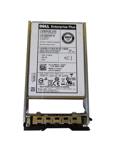 Dell 960GB Multi-Level Cell SAS 12Gb/s SSD for PowerEdge Servers, JM8V4, 2.5 Read Intensive