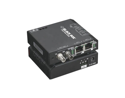 LBH100A - Black Box LBH100 Series 2 x Ports 10/100Base-T RJ-45 + 1 x Port 100Base-FX Layer 2 Fast Ethernet Hardened