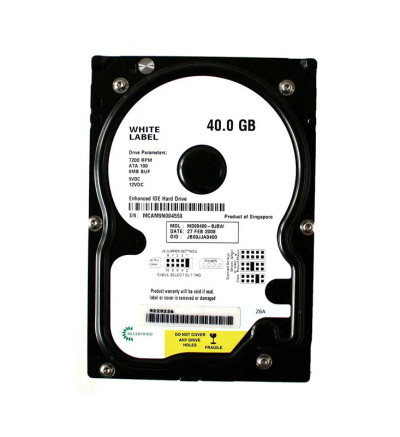 MD00400BJBW - Western Digital 40GB 7200RPM IDE 2MB 3.5" HDD