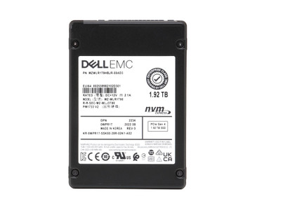 Samsung 1.92TB NVMe U.2 SSD MZWLR1T9HBJR-00AD3 for PCIe X4, 2.5 form factor, high-speed storage drive