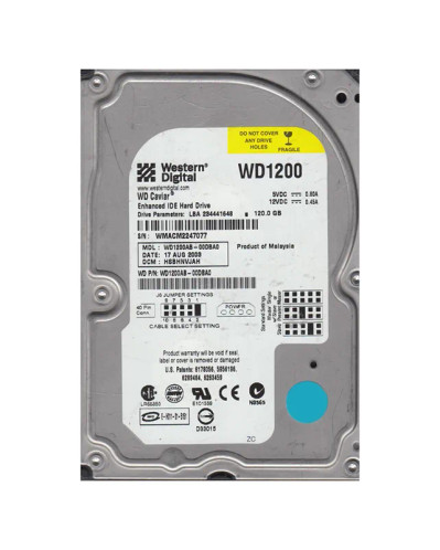 Western Digital Caviar 120GB EIDE Hard Drive for CE 3.5-Inch - WD1200AB-00DBA0