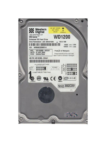 WD1200BB-00CAA1 - Western Digital 120GB 7200RPM EIDE 2MB 3.5" HDD