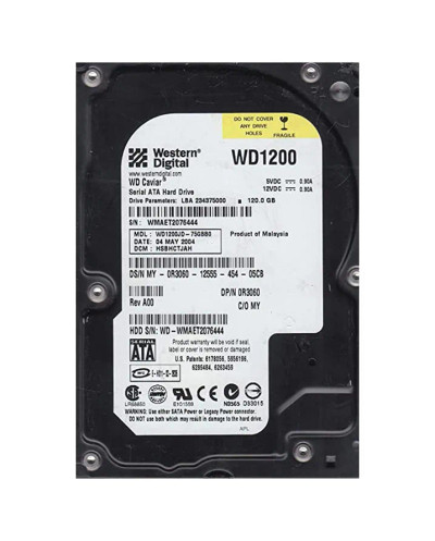 WD1200JD-75GBB0 - Western Digital 120GB 7200RPM SATA 8MB 3.5" HDD