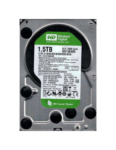WD15EARS-00S8B1 - Western Digital 1.5TB 5400RPM SATA 3Gb/s 64MB 3.5" HDD