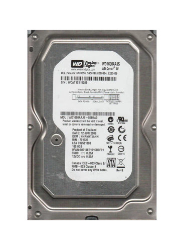 WD1600AAJS-55B4A0 - Western Digital 160GB 7200RPM SATA 3Gb/s 3.5" HDD