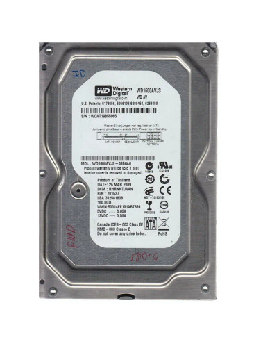 WD1600AVJS-63B6A0 - Western Digital 160GB 7200RPM SATA 3Gb/s 3.5" HDD