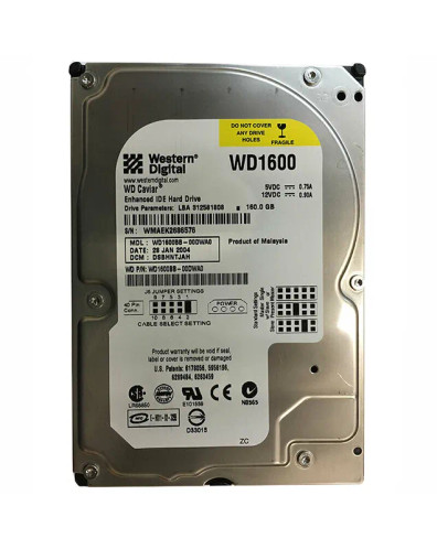 WD1600BB-00DWA0 - WESTERN DIGITAL 160GB 7200RPM EIDE 3.5" HDD