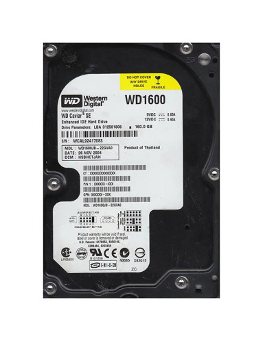 WD1600JB-22GVA0 - Western Digital 160GB 7200RPM ATA-100 8MB 3.5" HDD