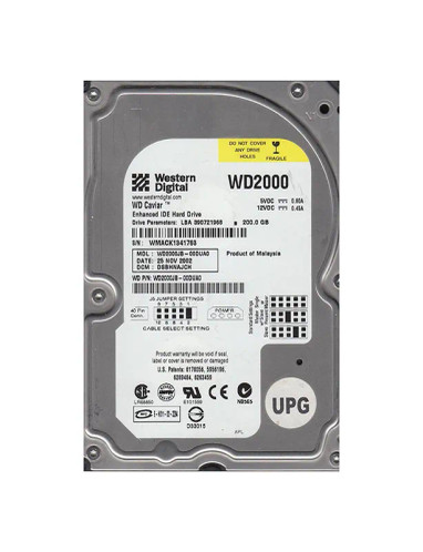 WD2000JB-00DUA0 - Western Digital 200GB 7200RPM EIDE 8MB 3.5" HDD